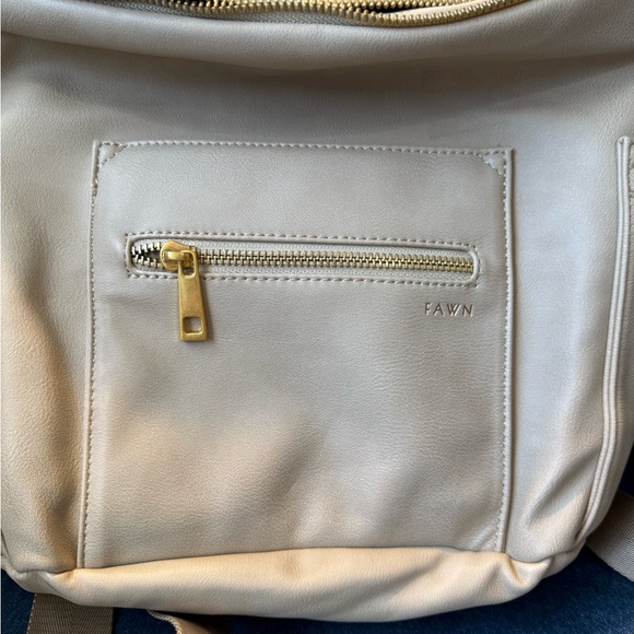 Fawn Design Mini Taupe Backpack with Gold Hardware - Picture 5 of 5
